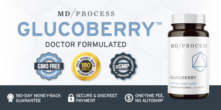 GlucoBerry product certifications including GMP FDA compliant facility